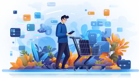 person-pushes-shopping-cart-chooses-products-lustration (1)