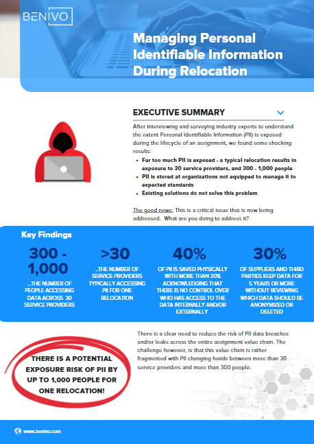 Managing Personal Identifiable Information During Relocation